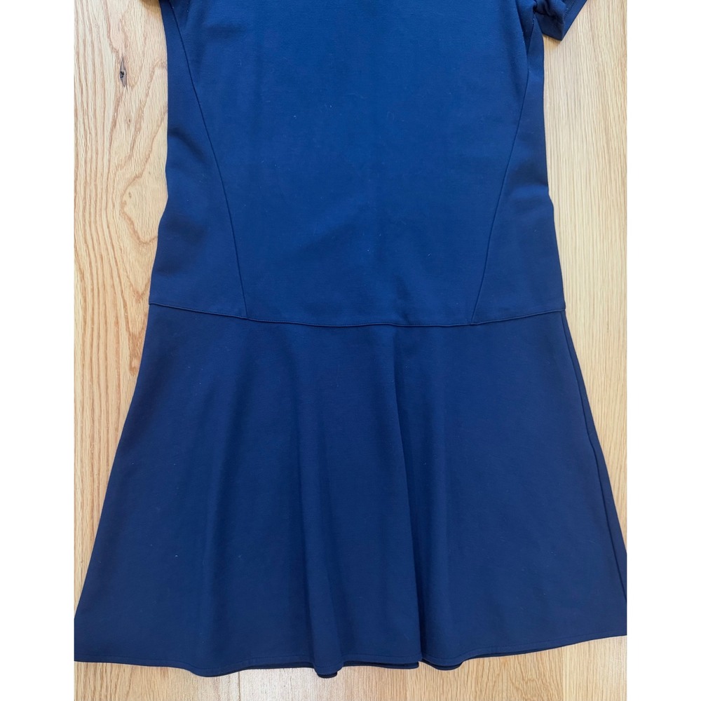 Uniqlo Women's Ponte Knit Fit & Flare Cap Sleeve Mini Dress Navy Sz SM - Picture 2 of 7